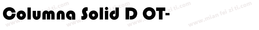 Columna Solid D OT字体转换